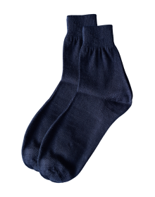 Women pure wool Anklet socks plain design navy